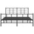  Metal Bed Frame without Mattress with Footboard Black 59.1"x78.7 A949-355581