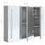  LED Bathroom Mirror Cabinet Concrete Gray 35"x5.5"x24.4 A949-326525