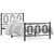  Metal Bed Frame without Mattress with Footboard Black 39.4"x78.7 A949-374254