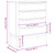  Chest of Drawers FLORO Gray Solid Wood Pine A949-374010