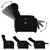  Electric Stand up Massage Recliner Chair Black Fabric A949-3206237