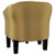  Tub Chair with Footstool Gold Faux Leather A949-60713