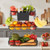 3 Tier Fruit Basket, Countertop Fruits Vegetable Bowl with Banana Hangers and Side Storage Basket,  E415-QPCFSNLZFX3CQHQD5001V0