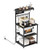 Kitchen Bakers Rack, 4.6ft Power Cable Bakers Rack with Power Outlet, Kitchen Stand with X-Shaped S E415-LSHBJ236INCHMB6EE001V1