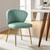 Sage Green Velvet Upholstered Wingback Accent Side Chair with Gold Metal Legs Q280-SGLWBSD835241836