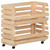  Vegetable Trolley 22.4"x11.8"x31.5" Solid Wood Pine A949-327326