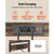 Kitchen Bakers Rack, 5 ft Power Cable Bakers Rack with Power Outlet, Kitchen Stand with X-Shaped Su E415-LSHBJ354INCHX6DAX001V1