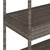  Bar Cart 3-Tier Gray Poly Rattan and Solid Wood Acacia A949-368724