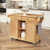 Natural Wood Finish Kitchen Island Cart with Locking Casters Q280-HSNKC256