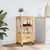  Kitchen Trolley MONZA 18.9"x15.7"x34.8" Solid Wood Pine A949-376082