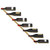  Wall-mounted Wine Rack for 7 Bottles Gold Metal A949-340897