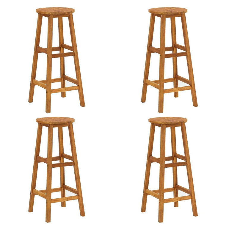  Bar Stools 4 pcs Solid Acacia Wood A949-310285