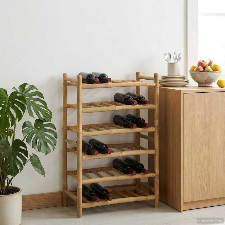  Wine Rack Bamboo Natural A949-42028072