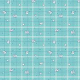 Strawberry Biscuit - Birds Aqua 1/2 Metre Length