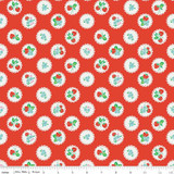 Strawberry Biscuit - Scallop Red 1/2 Metre Length