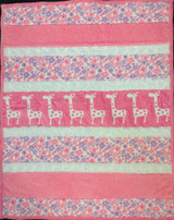 Baby Pink Minky-Giraffe 30" X 38"  