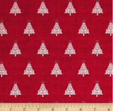 Scandi Christmas red tree   per half metre length