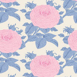 Tilda Sunkiss - Grandmas Rose Blue - per half metre length