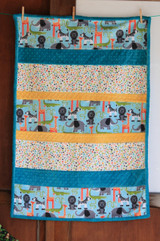 Bambino Jungle Animals Cuddle Minky  Finished size 30 x 38 - includes backing