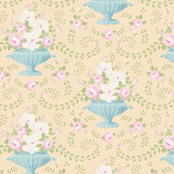 Tilda Happy Campers - 10228 Flowerbees Eggnog - per half metre length