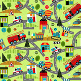 Around Town  Col 103 Green  - per half meter length