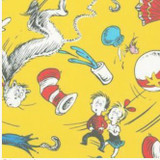 Dr Seuss - Celebrate Seuss Yellow- per half metre length