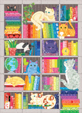 Rainbow Quilt Cat | 1000 Pc Puzzle Rainbow Quilt Cat | 1000 Pc Puzzle