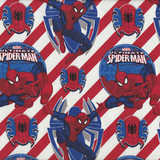 Spiderman Red and White Stripe 1/2 Metre Length