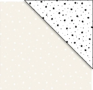 Stars White Print on Cream | Ramblings 13 by P&B Textiles | per 10cm