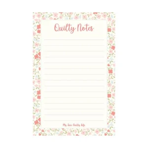 Flowers Quilty Notes Notepad | Sunbonnet