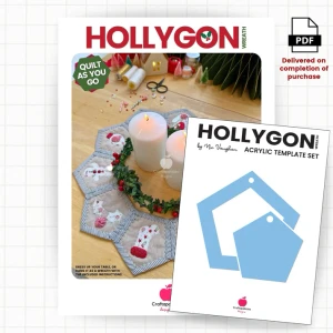 Hollygon Wreath Pattern & Template Set | Craftapalooza Designs