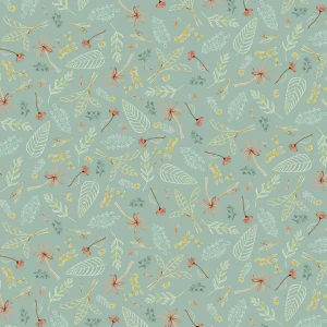 Tossed Leaves Blue | Mini Menagerie by Audrey Jeanne Roberts | per 10 cm