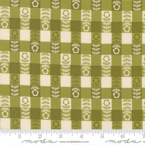 Flower Plaid in Grass | The Henhouse by Gingber | per 10 cm