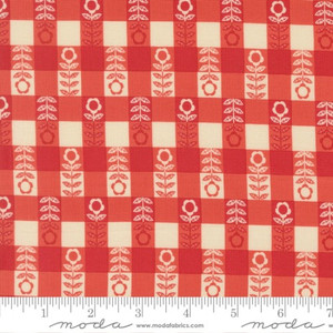 Flower Plaid in Barn | The Henhouse by Gingber | per 10 cm