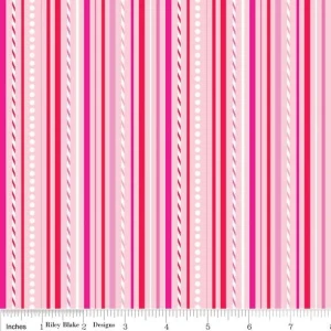 Stripes in Pink | Sweetcakes by Doodlebug Design Inc | per 10cm