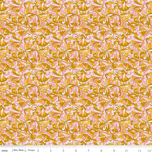 Swirling Kaleidoscope in Yellow | Summer Fair by Liberty | per 10cm