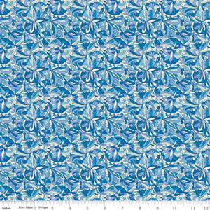 Swirling Kaleidoscope in Blue | Summer Fair by Liberty | per 10cm