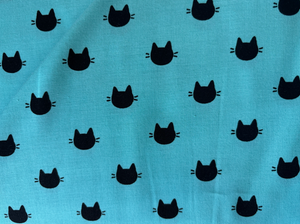 Meow Kitty Dots in Aqua | Camelot Fabrics | per 10 cm
