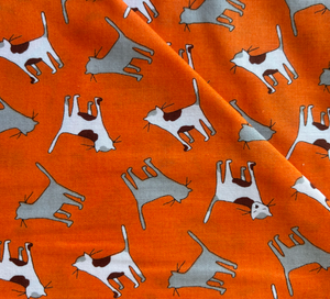 The Neighborhood Orange Cats | Monica Lee by Timeless Treasures Fabrics | per 10 cm