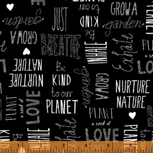 Love The Earth in Black | Windham Fabrics | per 10 cm