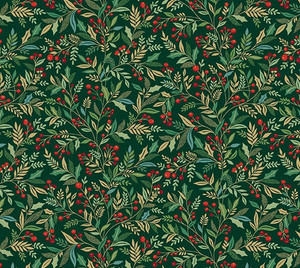 Adorn Holy Green | Makower Uk by Andover Fabrics | per 10 cm
