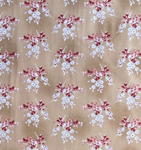 Red & White Floral Spray on Taupe | Fresh Berries by Edyta Sitar | per 10cm