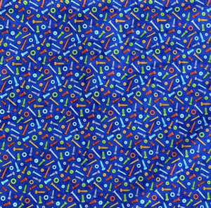 Nuts & Bolts in Blue | Nuts & Bolts by Deborah Edwards | per 10cm