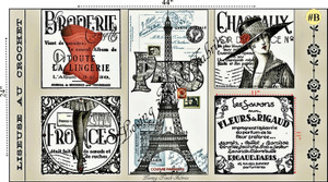Couturiere Parisienne Panel in Cream | Janet Wecker Frisch | per 60cm panel