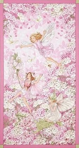 Petal Fairies Panel in Pink | Michael Miller | per 60cm panel
