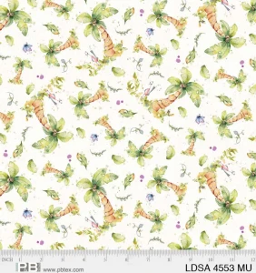 Little Darlings Safari Palm Trees in White | Sillier than Sally by P&B Textiles | per 10cm
