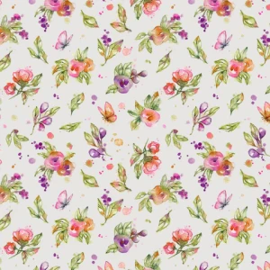 Little Darlings Woodland in White Flowers | Sillier than Sally by P&B Textiles | per 10cm