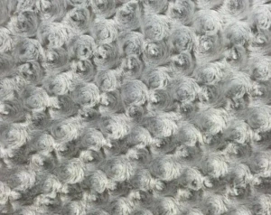 LUCKY LAST PIECE Luxe Cuddle Swirl Minky in Silver | per 80cm