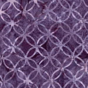 LUCKY LAST PIECE Circle Links in Purple | Java Batiks | per 40cm