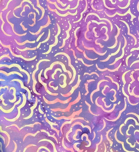 Rose Floral Plumberry | Batik | per 10cm